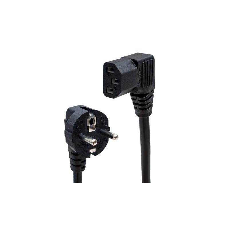 DST-8617 3x1 mm² C13 1.8 Metre 90 Derece Açılı L Tipi Power Güç Kablosu