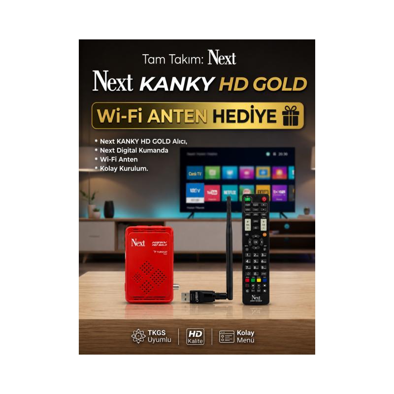 Next Kanky Çanaklı-Çanaksız Wi-Fi Dahil Full HD Uydu Alıcısı (Android Değildir)