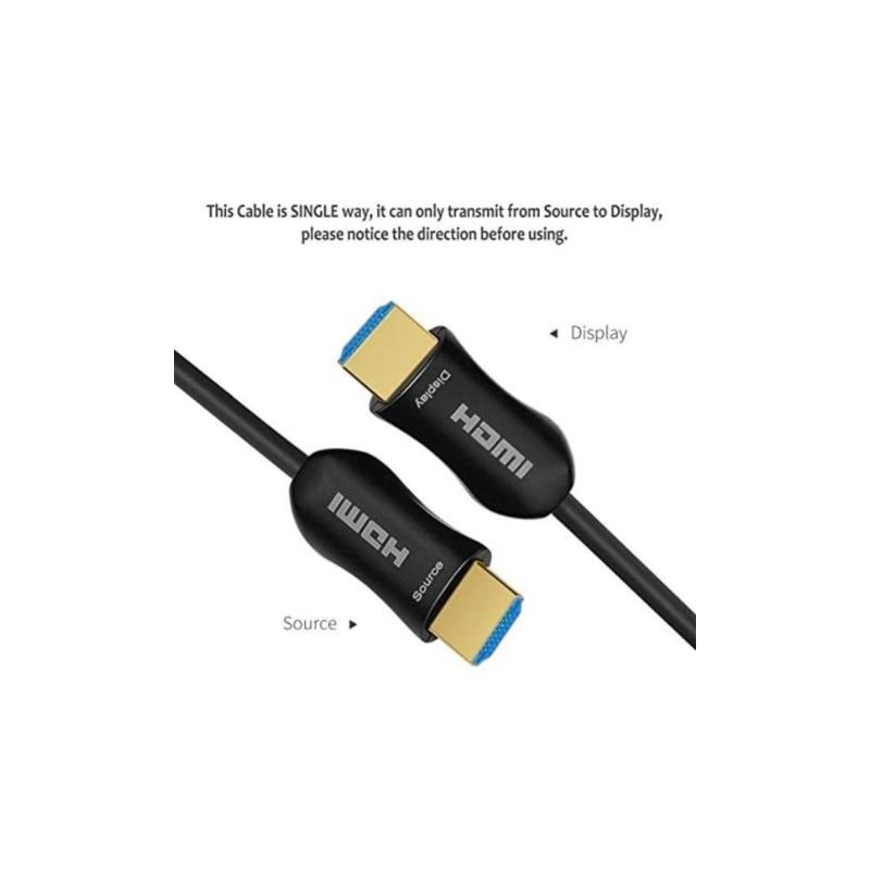 SE-50M4K/FB 50 METRE FİBER ALTIN UÇLU HDMI KABLO 4K UHD 60Hz HDMI 2.0 Fiber HDMi Kablo 4KX2K