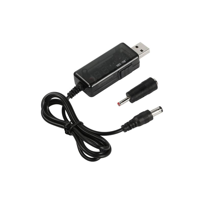 USB 5V/ 9V 12 Volt dönüştürücü kablosu, LED göstergeli Voltaj Yükseltici 5 volt giriş 12V-9V çıkış