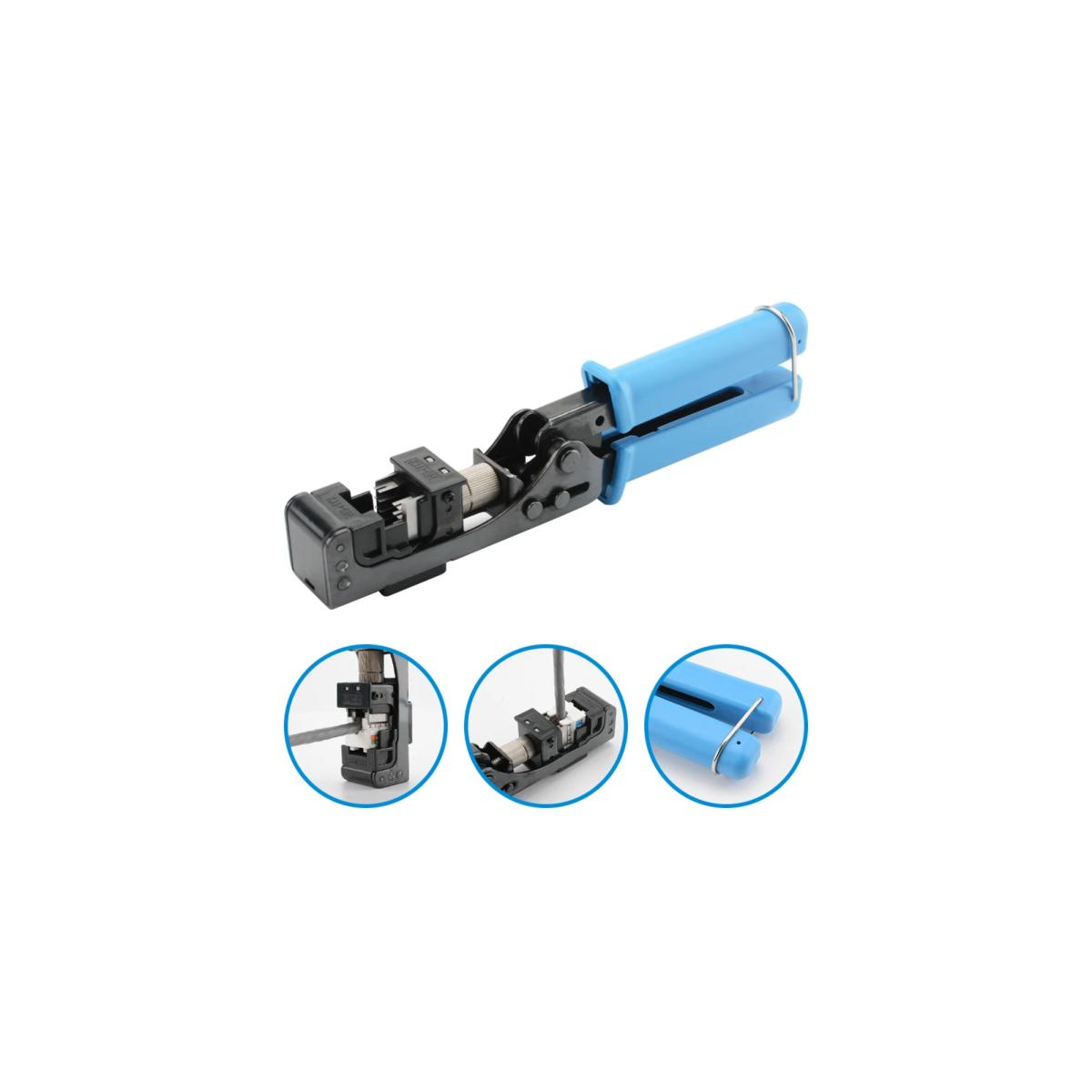 Rj45 L Tip Cat5 Cat5e Cat6 Keystone Pense 90 Derece Keystone Sonlandırma Elektrikçi Pensesi