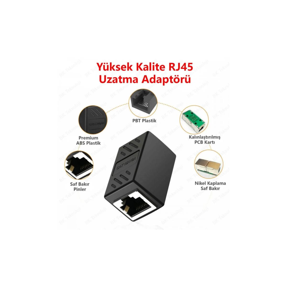 Yeni Rj45 Dişi Dişi Cat5e/cat6 Ethernet Lan Ağı Birleştirici Ara Aparatı Internet Kablosu Uzatıcısı
