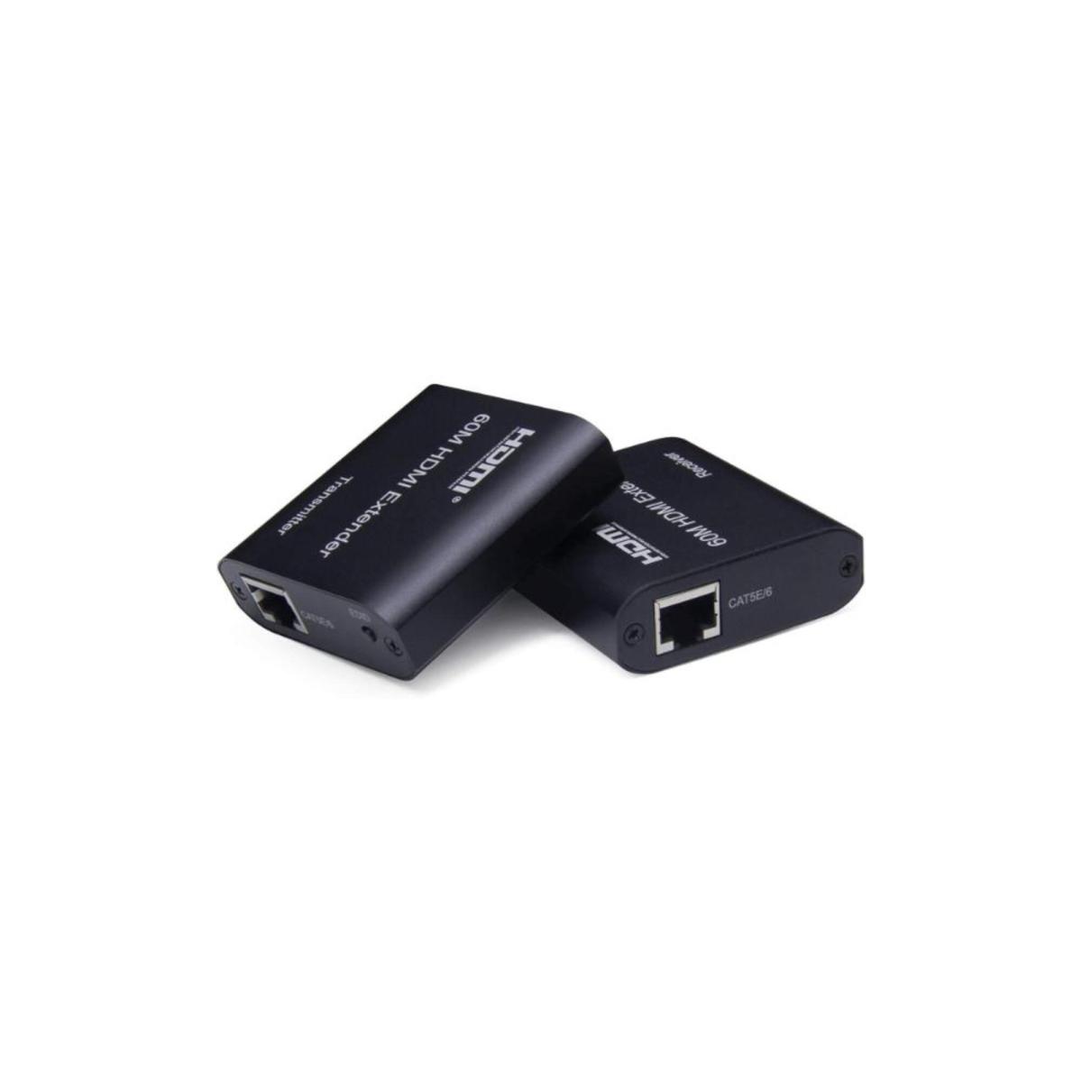 SE-60HDE HDMI Extender 60 m Patch kablosu Cat. 5e/6/6a/7, Full HD 1080p 60Hz EDID ayarı, metal gövde