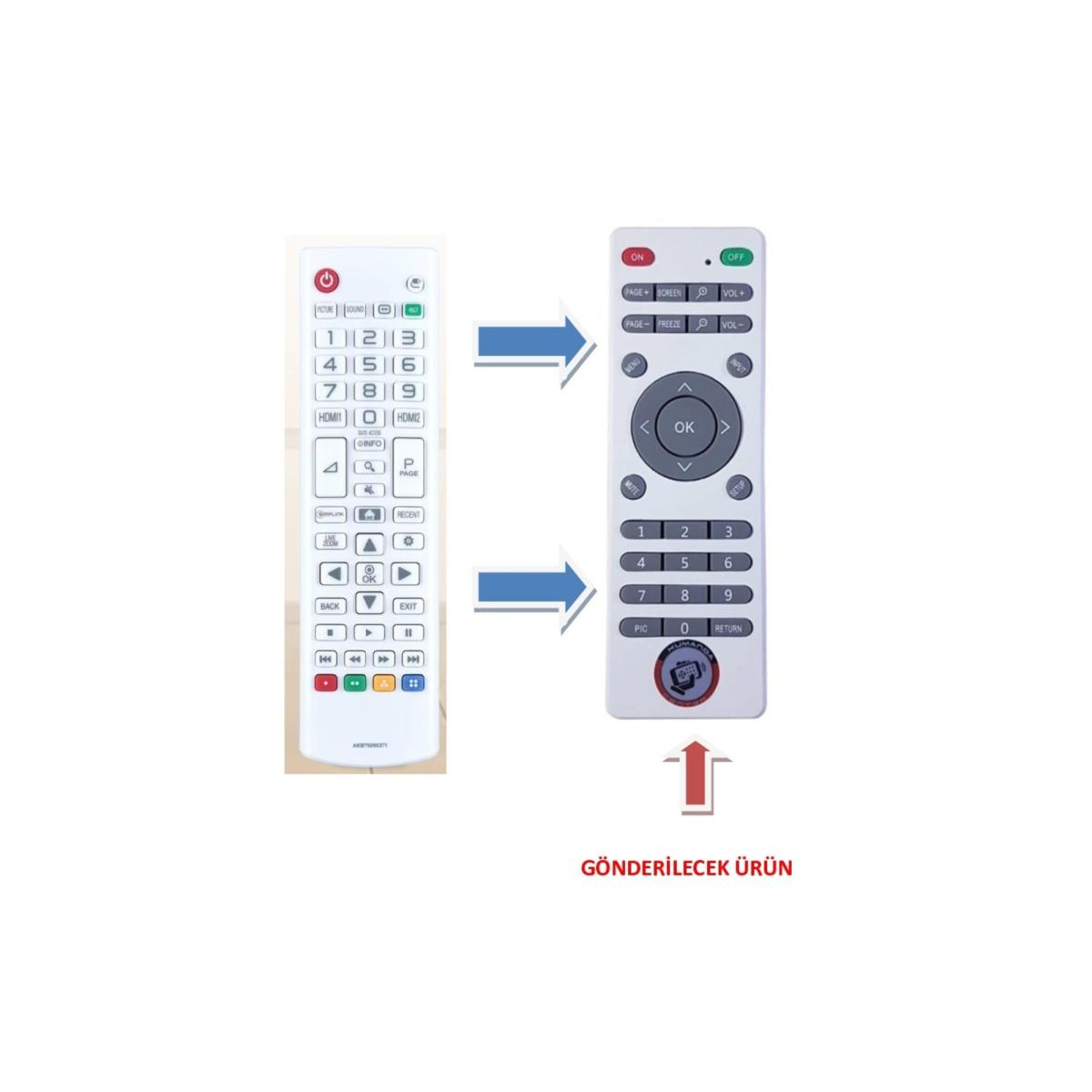 LG PF50KG-GL / HF85JG-GL / PF50KS AKB75095371 AKB75095372 Projeksiyon Cihazı Kumandası