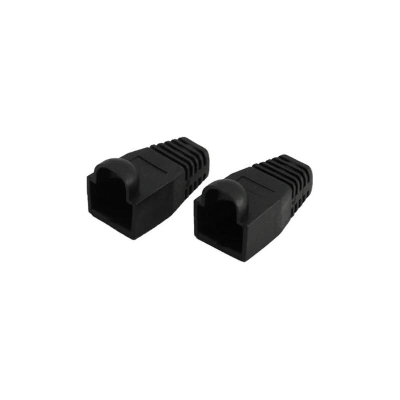 Rj45 Kılıf Cat5 Cat6 Siyah Renkli Koruyucu Network Boot 10adet Papuç