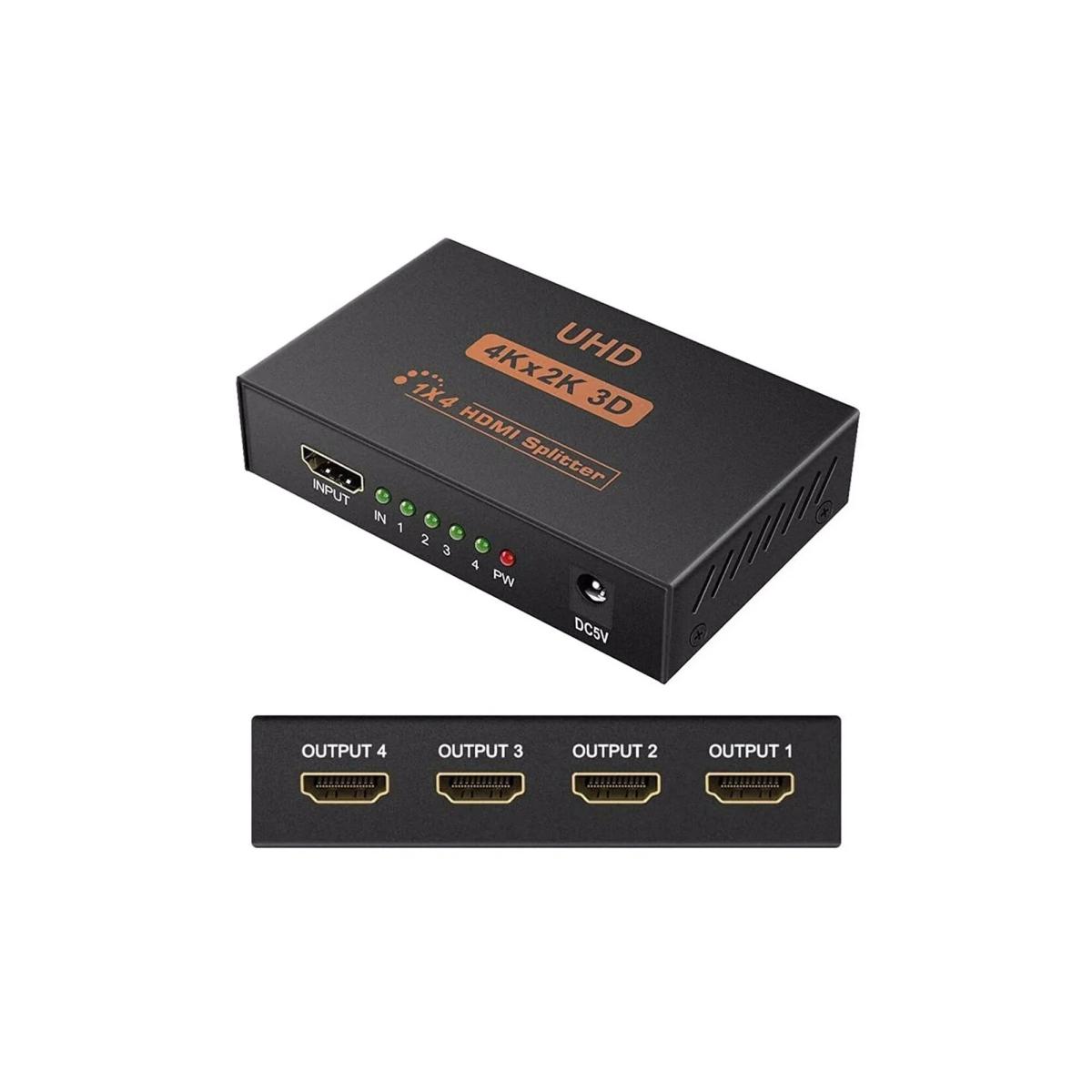 4 Port Hdmi Çoğaltıcı 4K Hdmı Splitter 1 Giriş 4 Çıkış Hdmi Çoklayıcı 4 Ekran Full Ultra Hd