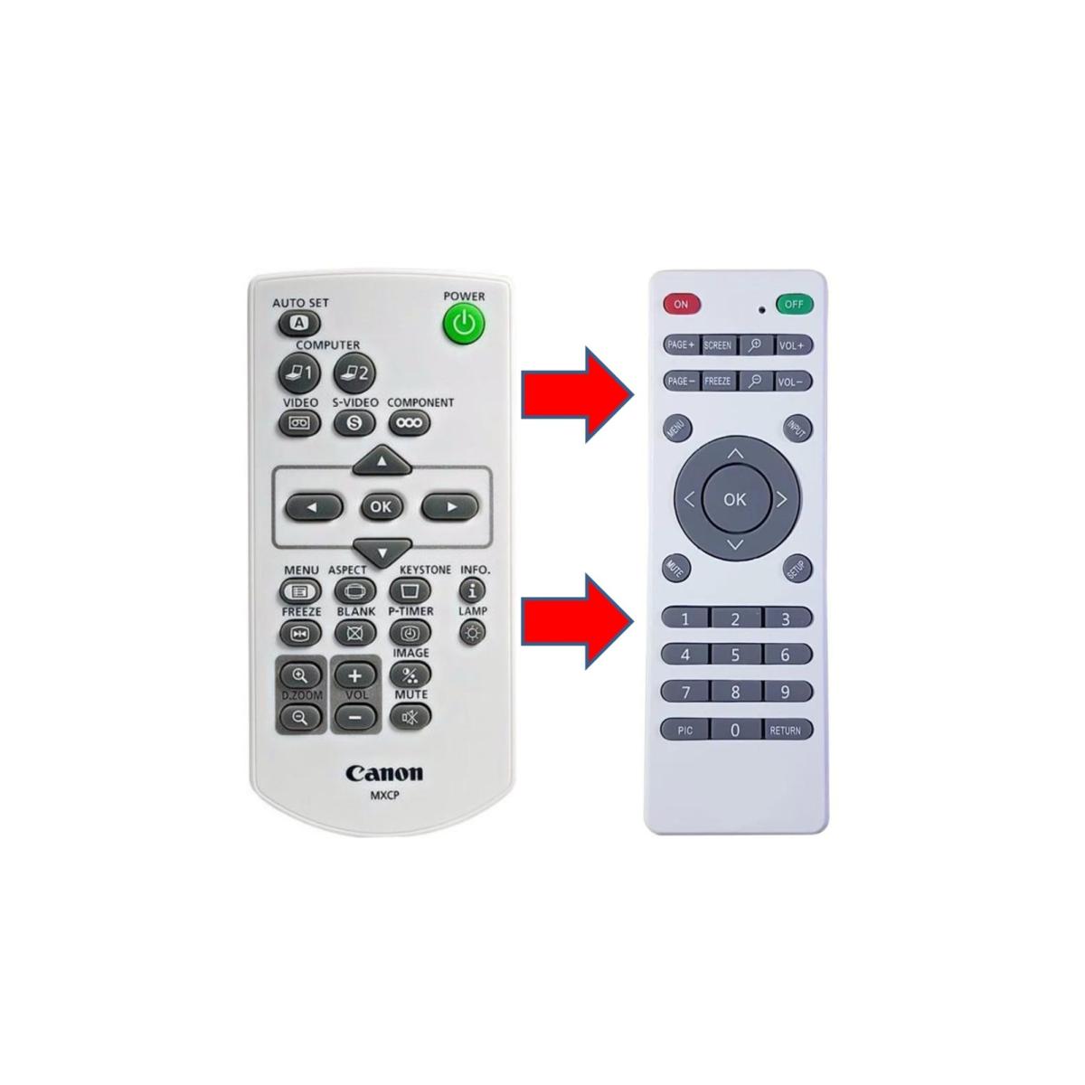 Canon LV-RC03 RC04 RC05 RC06 RC07 8227A 7292A 7390M 8235UST Projeksiyon Kumandası Uyumlu