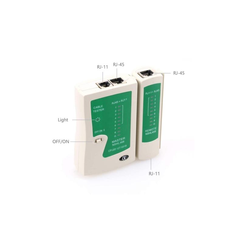 RJ45 RJ11 Cat5/6 ADSL Telefon Network Kablo Test Cihazı