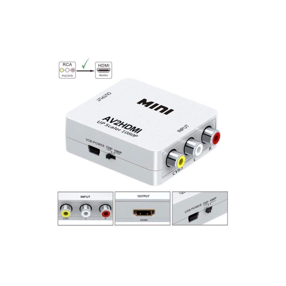 RCA TO HDMI GÖRÜNTÜ VE SES DÖNÜŞTÜRÜCÜ AV2 TO HDMI DÖNÜŞTÜRÜCÜ