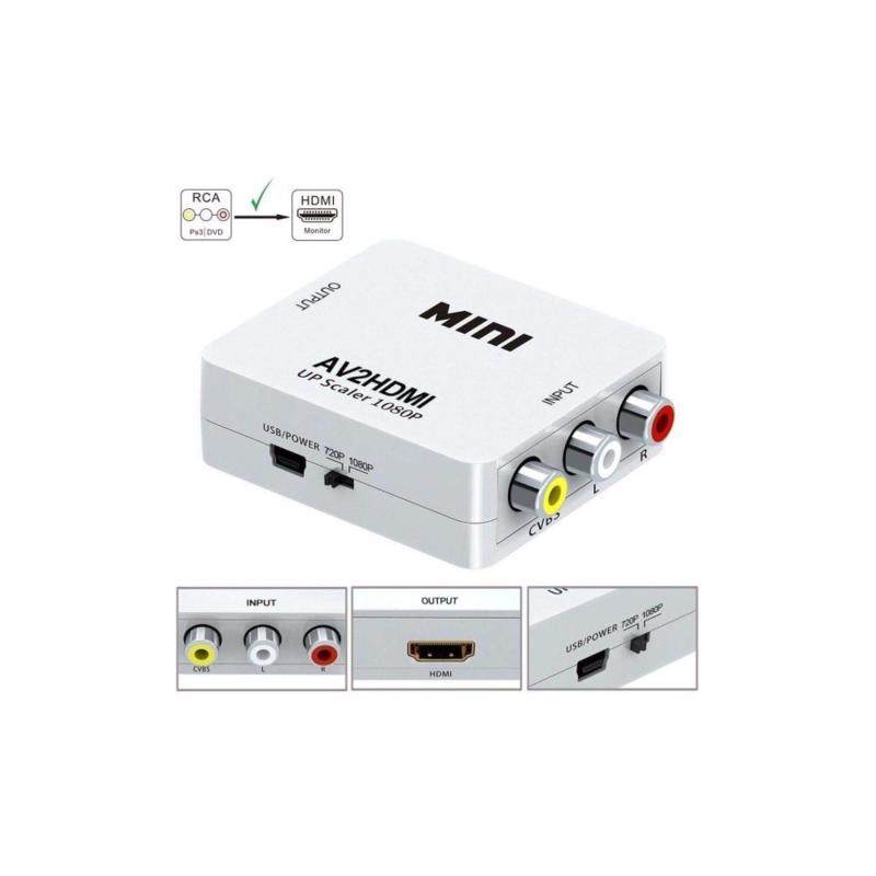 RCA TO HDMI GÖRÜNTÜ VE SES DÖNÜŞTÜRÜCÜ AV2 TO HDMI DÖNÜŞTÜRÜCÜ
