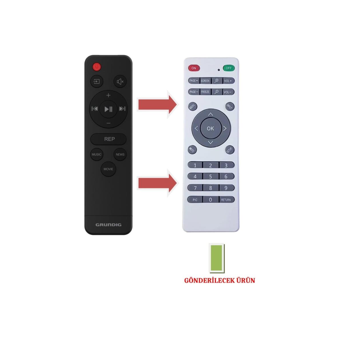GRUNDİG GSB-900/ DSB-970 SOUNDBAR EV SİNEMA SES SİTEMİ UZAKTAN KUMANDASI
