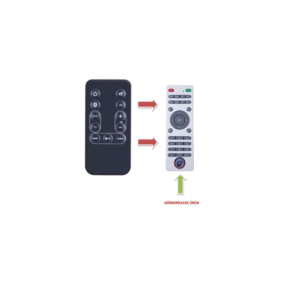 GRUNDİG Gsb 800 GSB 810 Bluetooth TV soundbar ses sistemi hoparlör Kumandası