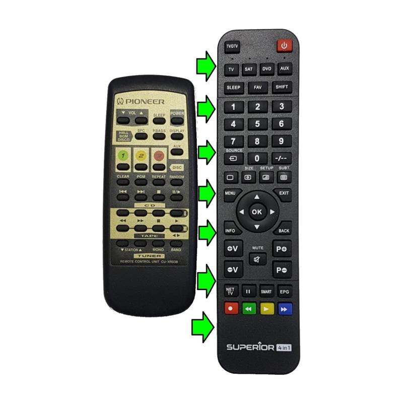 Pioneer Cu-xr038 / Cu-xr031 / Cu-xr025 Ses Sistemi Kumandası