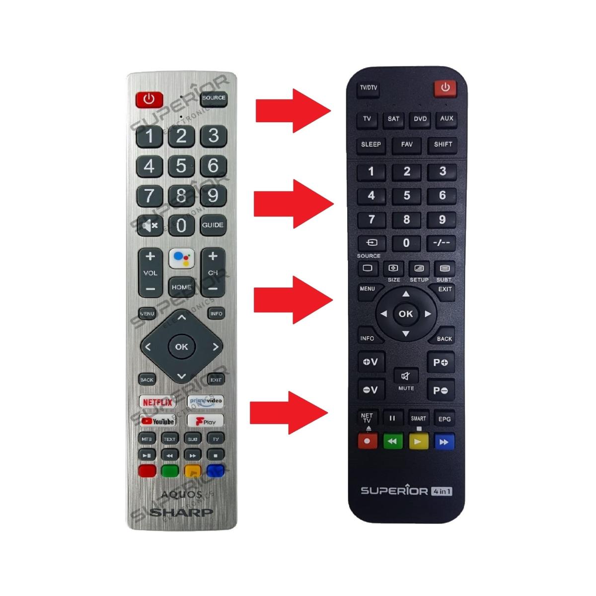 Aquos Lc40bl2ea Lc40bl3ea Lc40bl4ea Lc50bl2ea Serisi Netflix Tv Kumandası (süp-4641)