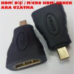 hdmi dişi - micro hdmi erkek çevirici jak