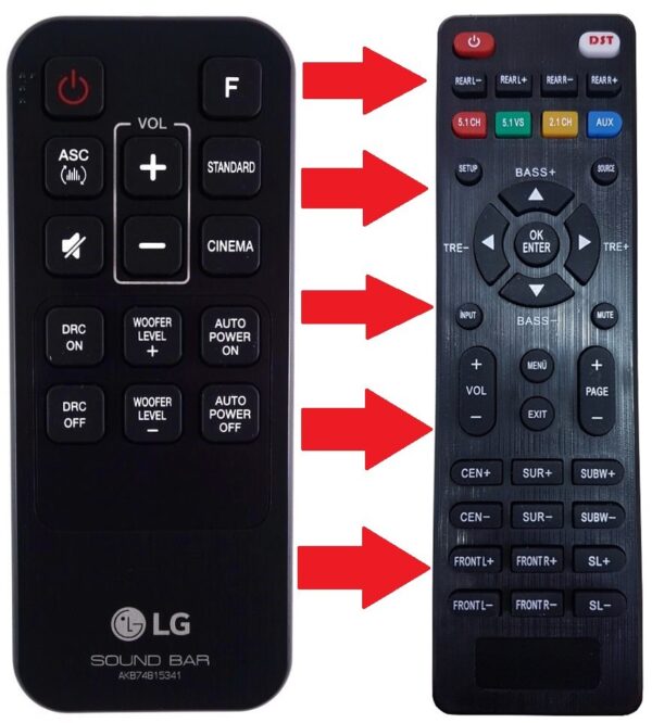 lg akb74815341 - sh3 - sh3b soundbar ses sistemi kumandası